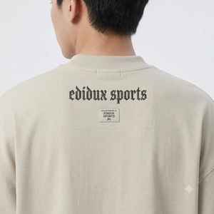 เสื้อยืดคอตตอนโอเวอร์ไซส์ผู้ชาย แขนสั้น คอกลม สกรีนโลโก้ได้ ใส่สบาย สไตล์สตรีทแวร์ ขายส่ง - Product Image 4