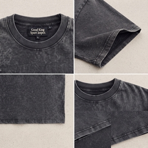 Camiseta Oversize Personalizada con Lavado Ácido para Hombre, Estilo Vintage, Algodón Pesado, Streetwear, Camiseta Lisa con Logotipo Personalizado, Camiseta con Gráficos - Product Image 3
