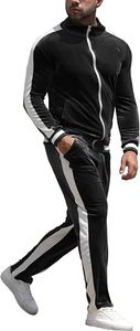 Comfortable Printed Polyester Cotton Tracksuit Set Sportswear Training Outfit - Product Image 3