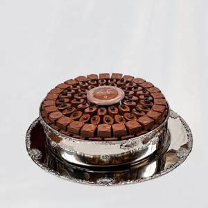 Plateau de service moderne en argent plaqué pour chocolats, plateau décoratif en métal pour bonbons, idéal pour centre de table de mariage, présentoir à sucreries - Product Image 2