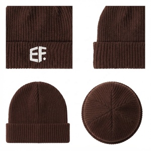 Gorro Unisex de Acrílico con Logotipo Bordado, Gorra Casual de Invierno, 56-58CM de Circunferencia de Cabeza, Estilo Tejido por Computadora - Product Image 4