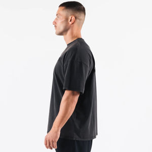 Camiseta de Jersey 100% Algodón Personalizada para Hombre, Talla Grande, Negra, Lisa, Antiarrugas, Transpirable - Product Image 3