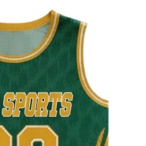 Maillot de lacrosse unisexe vert et or en polyester, coupe athlétique, léger, uniforme sportif, vêtements d'entraînement d'équipe - Product Image 4