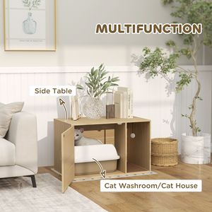 Lettiera per Gatti Automatica di Grande Capacità, Facile da Pulire, in Plastica e Legno, per Uso in Soggiorno - Product Image 4