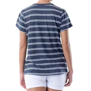 เสื้อยืดผู้หญิง เสื้อยืดผ้าฝ้าย เสื้อยืดผู้หญิงรุ่นใหม่ล่าสุด ราคาโรงงาน เสื้อยืดผู้หญิง 100% ผ้าฝ้ายเจอร์ซีย์ ระบายอากาศได้ดี ใส่ได้ทุกฤดู - Product Image 4