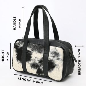 กระเป๋าเดินทางหนังวัวแท้พรีเมียม  แบบมีขน  ขนาดใหญ่  รุ่น LHTB-0016 - Product Image 3