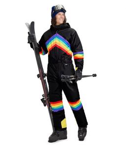 Nouvelle combinaison de ski imperméable 10 000 mm /-Tex respirante et extensible avec capuche et fermeture éclair, veste de snowboard unisexe, logo personnalisé - Product Image 1