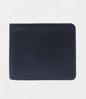 Dompet Kulit Asli Pria Warna Biru Dongker Ringan Model Pendek dengan Logo Kustom Berkualitas Tinggi Tren Terbaru Harga Grosir OEM 2026