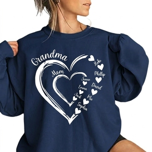 Sweat-shirt en molleton de coton surdimensionné personnalisé pour l'hiver, col rond, unisexe, broderie de lettres en chenille, twill - Product Image 1
