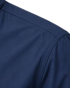 Navy <b>Blue</b> <b>Men</b> Bomber Jacket Lightweight Full Zip Casual Windbreaker Stand Collar Streetwear Autumn Fashion Coat Outerwear - Product Image 5