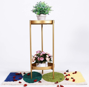 Wrought Iron Durable Plant Stand & <b>Artificial</b> Flower Pot Holder for Indoor/<b>Outdoor</b> Garden and Home Modern Decor - Product Image 2