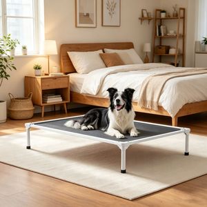 Cuccia Rialzata Sostenibile XL per Cani e Gatti da Interno, Rimovibile e Lavabile - Product Image 1