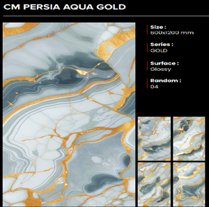 Azulejos de Porcelana Dorados Brillantes de Primera Calidad, 600x1200mm, Antideslizantes, Hechos en Gujarat, India, por Clayton Ceramic - Product Image 1