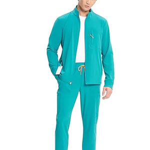 Chaquetas de Uniforme Médico para Hombre, Manga Larga, Tallas Grandes, Color Azul Farmacia, Cuello Alto, para Personal Médico - Product Image 3