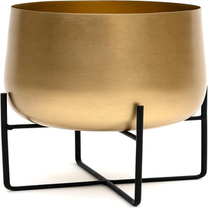 Modern Planter <b>Pots</b>, Set of 2 Black Planters with <b>Stand</b>, Decorative Planters, Metal <b>Pots</b> with Drainage Holes Metal Planter - Product Image 6