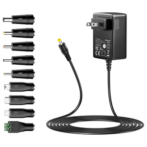 อะแดปเ<span class=keywords><strong>ต</strong></span>อร์แปลงไฟ 5V 2A USB C AC DC 10W พร้อมหัว<span class=keywords><strong>ต</strong></span>่อ 9 <span class=keywords><strong>แบ</strong></span>บ สำหรับอุปกรณ์อิเล็กทรอนิกส์ในบ้าน กล่องทีวี เราเ<span class=keywords><strong>ต</strong></span>อร์ พัดลมขนาดเล็ก ไฟ LED ลำโพง - Product Image 1
