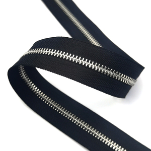 New Arrival Eco-Friendly Aluminum Alloy Continuous Long Chain Metal <b>Zipper</b> 5# Y Teeth High Quality for Handbag - Product Image 1