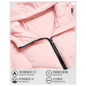 เสื้อโค้ทกันหนาวผู้หญิงแบบยาว อุ่นสบาย แจ็คเก็ตพัฟเฟอร์แบบเต็มตัวสำหรับผู้หญิง กันลม กันน้ำ มีฮู้ด บุด้วยผ้าควิลท์ - Product Image 6