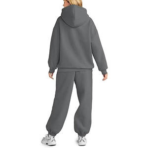 Ensembles de pantalons personnalisés avec logo, vente en gros, ensembles deux pièces côtelés pour femmes, ensembles d'automne, coupe moderne pour les acheteurs de streetwear américains - Product Image 2