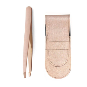Pinzas de Precisión para Cejas con Baño de Oro Premium, Punta Redondeada, Diseño Moderno, Herramienta de Aseo Duradera a Precios Competitivos - Product Image 2