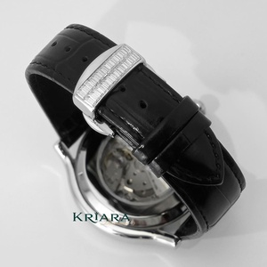 High Demand Luxury <b>Women</b> Quartz <b>Watch</b> Round Diamond Case Black Leather Strap Analog Everyday Style - Product Image 5