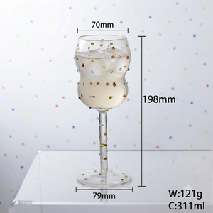 Option de logo personnalisé, gobelets en verre artistique multicolores d'une capacité de 300 à 400 ml pour des concepts de restauration expérimentale - Product Image 5
