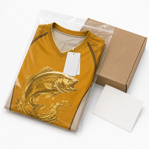 Jersey de Pesca de Manga Larga para Hombre, Talla Grande, Transpirable, con Estampado de Lámina Dorada Personalizado OEM, UPF 50+, Absorbe la Humedad, Antibacteriano - Product Image 4