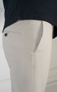 Pantalones Chinos de Algodón Beige para Hombre, Corte Recto, Cintura Media, Estilo Casual, Antiarrugas, Tela Oxford Ligera, Bolsillos Laterales, Verano - Product Image 4