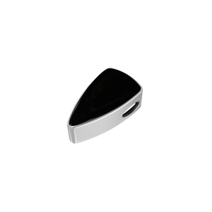 Premium Silver Plated 925 Sterling Silver Classic Slider Black Onyx Mix Shapes <b>Cable</b> Chain Bezel Setting Unisex Gift Necklace - Product Image 5
