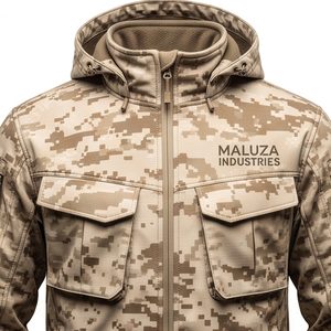 Heavy Duty Custom <b>Waterproof</b> <b>Camo</b> Hunting <b>Jacket</b> Men Breathable Windproof Outdoor Summer Sports Tactical Coat Nylon Front - Product Image 2