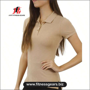 JUST FITNESS GEARS เสื้อเชิ้ตลำลองสำหรับผู้หญิง ระบายอากาศได้ดี แห้งเร็ว ผ้าถักโพลีเอสเตอร์/คอตตอน แขนครึ่งตัว นุ่มสบาย สำหรับฤดูร้อน - Product Image 3