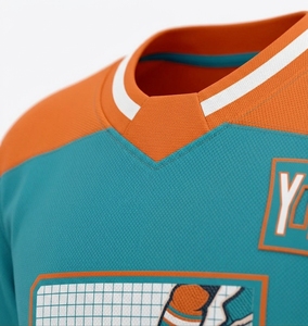 Maillot de hockey sur glace OEM, uniforme d'équipe, polyester/coton respirant écologique, designs sublimés personnalisés, exportateur en gros - Product Image 4