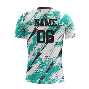 Maillot de football personnalisé en gros OEM, haute qualité, imprimé par transfert thermique, avec logo brodé, tenue de football à manches courtes - Product Image 2