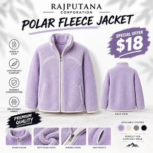 Chaqueta polar con cremallera para mujer, 100% forro polar, estilo urbano, estampada, chaqueta polar Sharpa, cuello alto, top polar grueso - Product Image 1