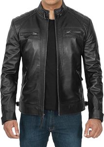 Nueva Colección: Chaqueta de Cuero para Hombre, Transpirable, Cálida para Otoño, con Cuello Alto, Logotipo Frontal, Estilo Vintage, Precio Razonable - Product Image 3