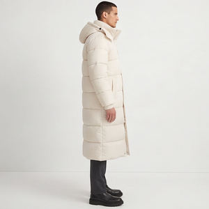 Customized <b>Men's</b> Winter <b>Long</b> <b>Puffer</b> <b>Coat</b> Hooded Stand Collar Thick Insulated Jacket Windproof Casual Outdoor Wear - Product Image 6