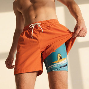 Shorts de Surf Personalizados Sublimados, 100% Poliéster, de Secado Rápido, Estilo Urbano, para Piscina y Playa - Product Image 3