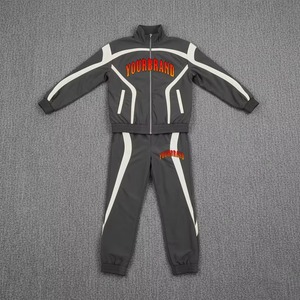 Custom Logo Streetwear Vintage <b>Zipper</b> <b>Jacket</b> Suits Fashion Jogging Set Reflective Windbreaker <b>Jacket</b> Tracksuit for Men - Product Image 1