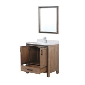 Rustico 30 In. W X 22 In. D vanità da bagno In legno di Barnwood con rubinetto In marmo coltivato 28 In. Specchio - Product Image 4