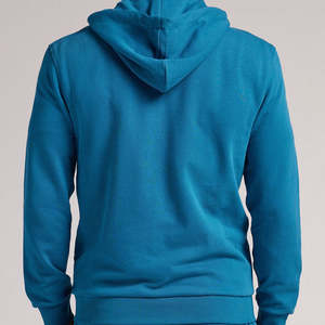 Sudadera con capucha de algodón orgánico con cremallera para hombre, chaqueta deportiva personalizada con capucha y cremallera completa - Product Image 4