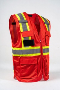 Men's Reflective Multi Pocket Workwear Vest Men's High Contrast Protection Safety Vest - Product Image 3