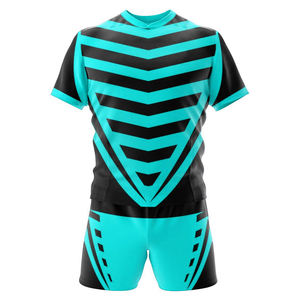 Maillots de rugby et uniformes d'équipe respirants, antibactériens, personnalisables en couleurs et designs, 100 % polyester, impression par transfert thermique - Product Image 5