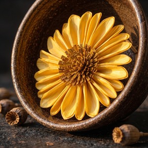 Yellow sunflower Style Sola Flower for <b>Reed</b> <b>Diffuser</b> Sustainable Craft Handmade 8-8.5cm Rattan <b>Stick</b> Home - Product Image 4