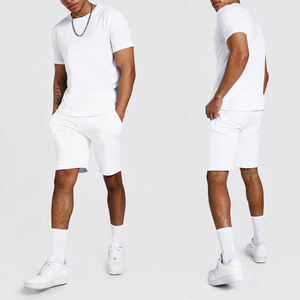 Conjunto de Verano para Hombre, Camiseta de Manga Corta y Pantalones Cortos Transpirables, Color Sólido, Precio Económico, Nueva Llegada, Gran Venta - Product Image 5