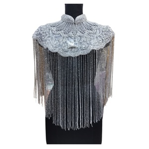 Capa de Diseñador 2026 Bordada con Cuentas 100% Algodón Acero Inoxidable para Mujer Moda Venta al por Mayor Exportación - Product Image 1