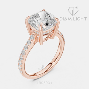 4.015CT <b>Cushion</b> Cut Lab Grown Diamond <b>Ring</b> in 14K White Gold with IGI Certified F+ Color VS+ Clarity Elegant New Engagement <b>Ring</b> - Product Image 6