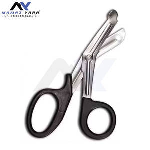 Ciseaux médicaux en acier inoxydable, ciseaux à pansements avec poignée en plastique pour diverses applications médicales - Product Image 2