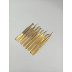 Pinzas para Pestañas con Punta Fina de Acero Inoxidable, Venta al por Mayor para Extensiones de Pestañas, Herramienta Profesional para Extensión de Pestañas 73 - Product Image 1