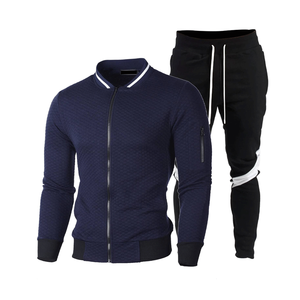 Ensemble de survêtement unisexe respirant en polaire et nylon à capuche, couleur unie, pour le printemps et l'automne - Product Image 3