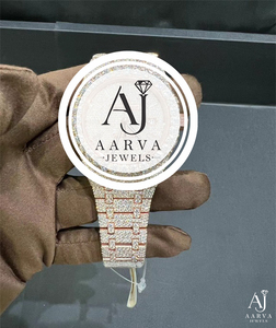 Reloj Analógico Mecánico de Acero Inoxidable con Esfera Redonda y Cristal, Brazalete de Lujo, Joyería de Moda para Regalo y Fiesta - Product Image 1